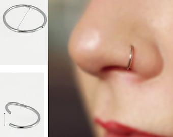 Pair 14K Gold Nose Ring, Gold Nose Ring, Nose Ring, Nose Hoop, Gold Nose Hoop, Nose Stud, Gold Nose Stud, Gift For Her, Minimalist Nose Hoop