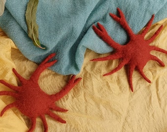 Wet Felted Sea Creatures Tutorials - Felted octopus, jellyfish, stingray, fish, crab
