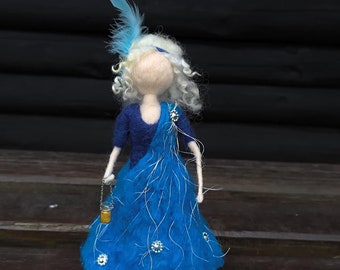 Needle felted fairy doll - Waldorf wool fairies - Needle felted pagan doll