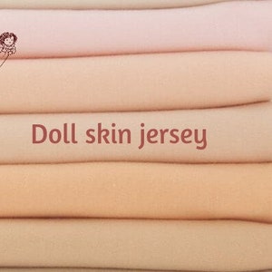Tissu jersey avec peau de poupée - Peau de poupée Waldorf De witte engel - Tissu en jersey de coton avec peau