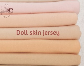 Doll skin jersey fabric - De witte engel Waldorf doll skin - Cotton jersey skin fabric