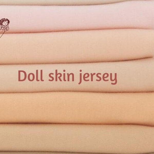 Doll skin jersey fabric - De witte engel Waldorf doll skin - Cotton jersey skin fabric