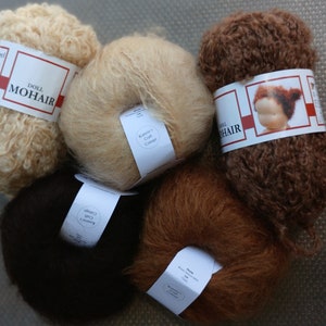 Waldorf doll hair - Doll mohair yarn - Brushable mohair yarn