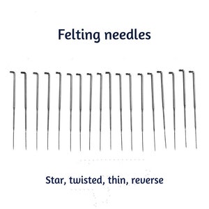 Felting needles set: spiral, star, fine, reverse - Filznadelnset - Groz Beckert felting needles
