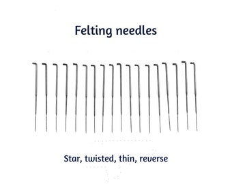 Felting needles set: spiral, star, fine, reverse - Filznadelnset - Groz Beckert felting needles