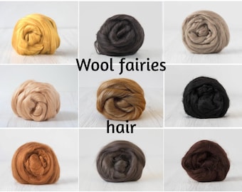 Doll hair locks - Viscose hair for dolls - Viscose for felting