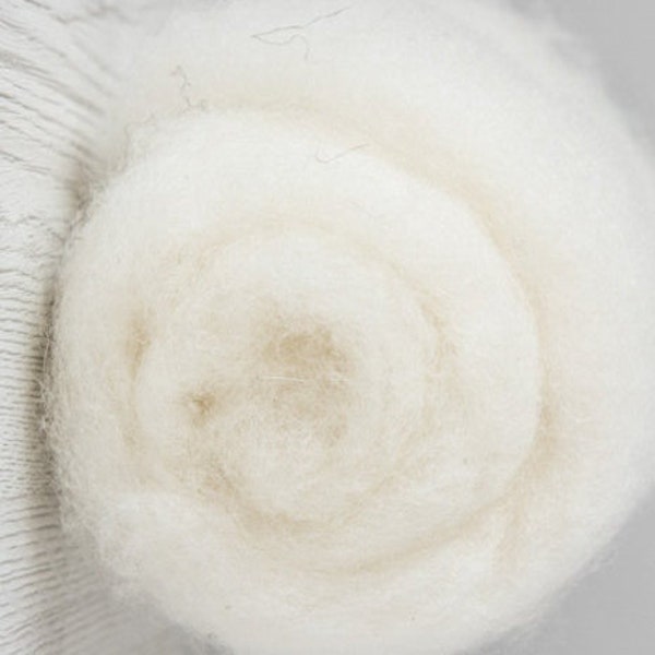 Watte aus kardierter Merino- und Corriedale-Wolle, 100 g (3,5 oz) – Kernwolle zum Filzen und Füllen von Puppen – Vorgarn aus Corriedale-Wolle zum Spinnen