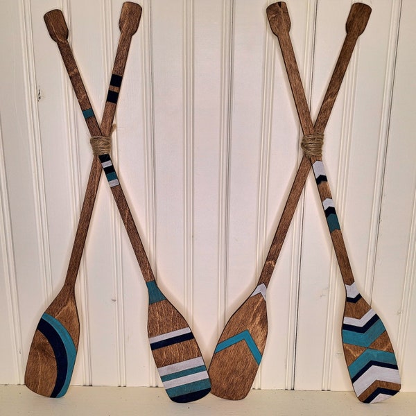 Oar set, paddle pair, Rustic Wood Wall Art