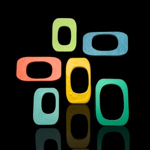 Mid Century Modern Geometric Squares Magnets Set of 6 Retro Kitchen Mid Century Decor MCM Decor Office Decor Vintage Magnet MCM Kitchen