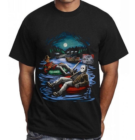 2XL Tシャツ 狼デザイン　crystal LAKE 肩幅41cm】♪アニマルTシャツ♪anial print wolf オオカミ 狼 ウルフ