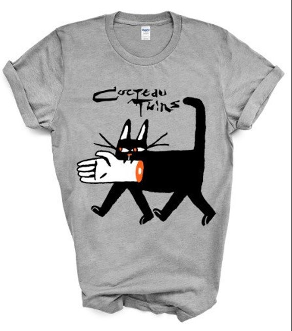 Cocteau Twins Black Cat Walking With Hand Unisex T Shirt, Cocteau