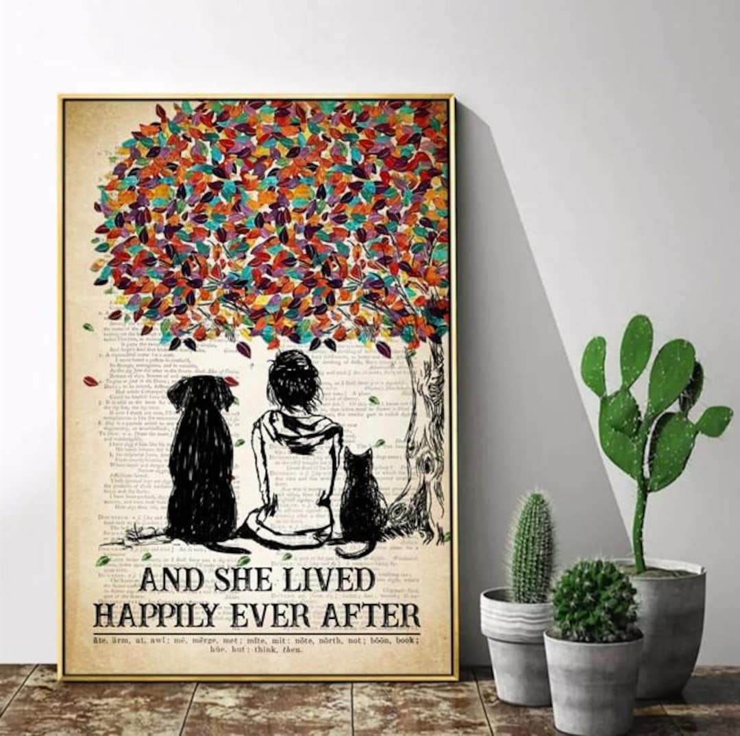 DYJ Poster Su Tela Vintage 'Once Upon A Time Girl Who Loved Her Dog And Tennis', 30x45 Cm, Quadro Decorativo Per Soggiorno E Camera Da Letto