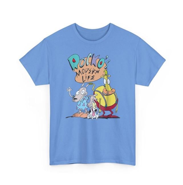 rocko's modern life dress shirt Rocko's Modern Life Nickelodeon Shirt Rocko Blue Large