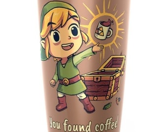 Zelda You Found Coffee All Hearts Restored Tumbler, Zelda Tumbler, Gamer Tumbler, 20oz Viking Tumbler