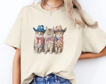 Cats With Cowboy Outfits Unisex T Shirt, Cowboy Cats funny Shirt, Youth And Toddler Shirt, Gift For Men Women, For Animal Lovers