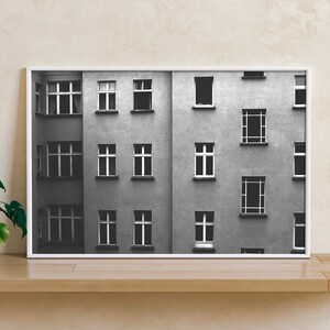 X B/W Windows Photograph ~ Fine Art Photo ~ Photographic Prints ~ Original Artwork ~ Berlin Picture ~ Black And White Photography Print Bali