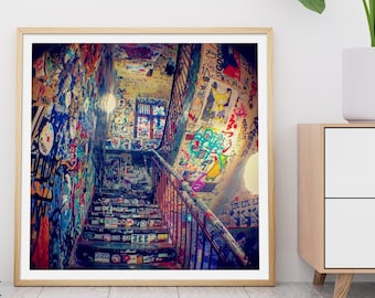 Stampa fotografica di Berlino Street Art Graffiti ~ Fotografia colorata ~ Opere d'arte originali per abbellire qualsiasi spazio ~ Opera d'arte fotografica di Berlino (: