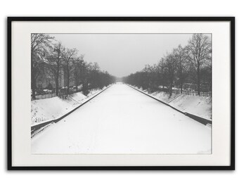 X Snow Me a River ~ Photographic Prints ~ Fine Art Photo ~ Original Artwork ~ Berlin Winter Black And White Photography Print ~ Work of Art