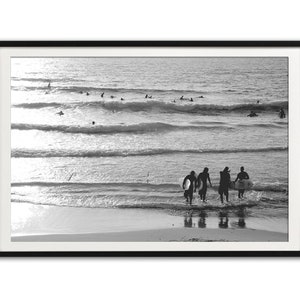X Photo Print of Surfers ~ Black & White Beach Photo ~ Photography Print for Living Room, Bedroom or Office Original Artwork ~ Beach Lovers