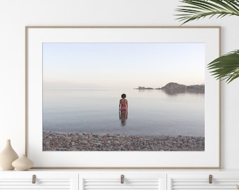 X Calm Beach Photograph Print ~ At Peace ~ Original Wall Prints ~ Photographic Art ~ Fine Art Photography  Peaceful Woman Wall Poster Design