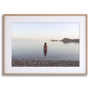 Calm Beach Photograph Print ~ At Peace ~ Original Wall Prints ~ Photographic Art ~ Fine Art Photography ~ Peaceful Woman ~Wall Poster Design