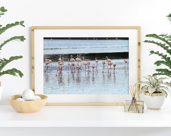 Print of Flamingos in Tanzania ~ Animals Fine Art Photography Prints ~ Into the Wild Safari ~ Original Artwork ~ Living Room Interior Design