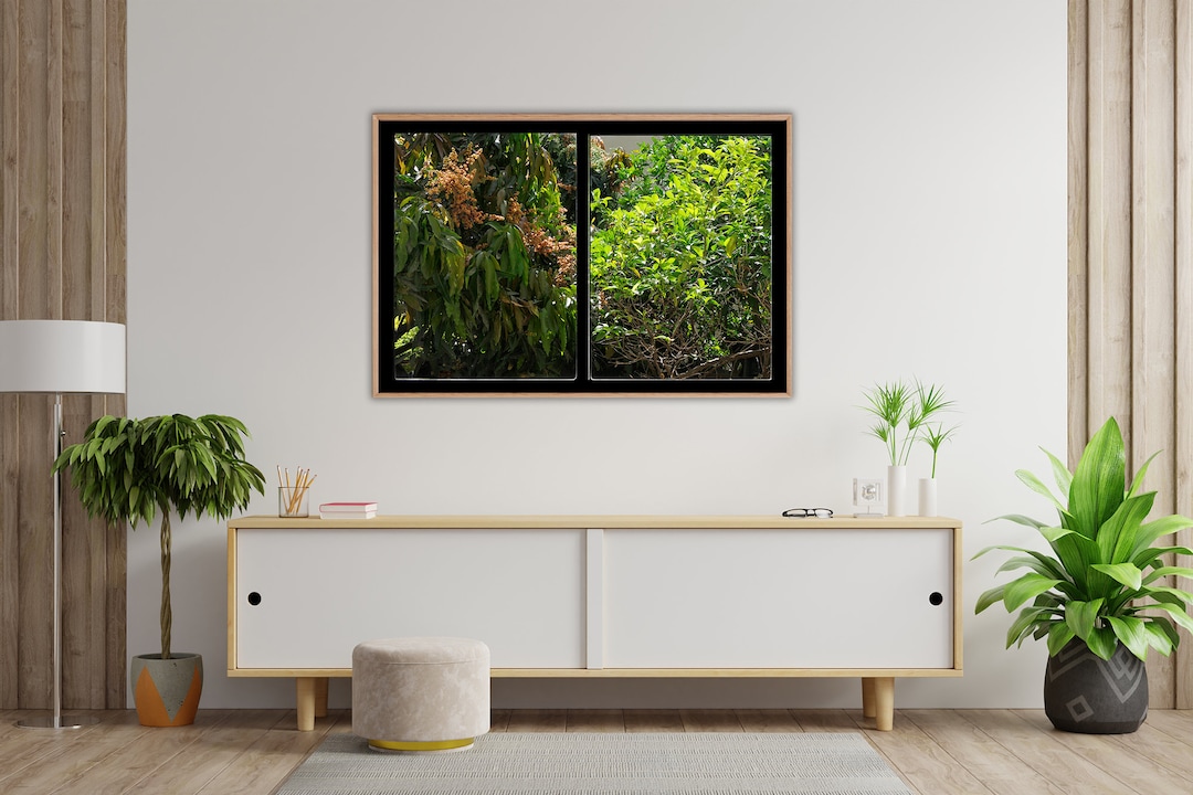 Mango Orange Tree Photo Print ~ Tropical Window View Wall Art ~ Artsy ...