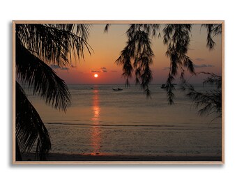 X Thai Sunset Beach Photo Print ~ Beaching @ Koh Tao KohTao ~ Fine Art Photography ~ Original Artwork ~ Life is Better @ the Summer Beach (: