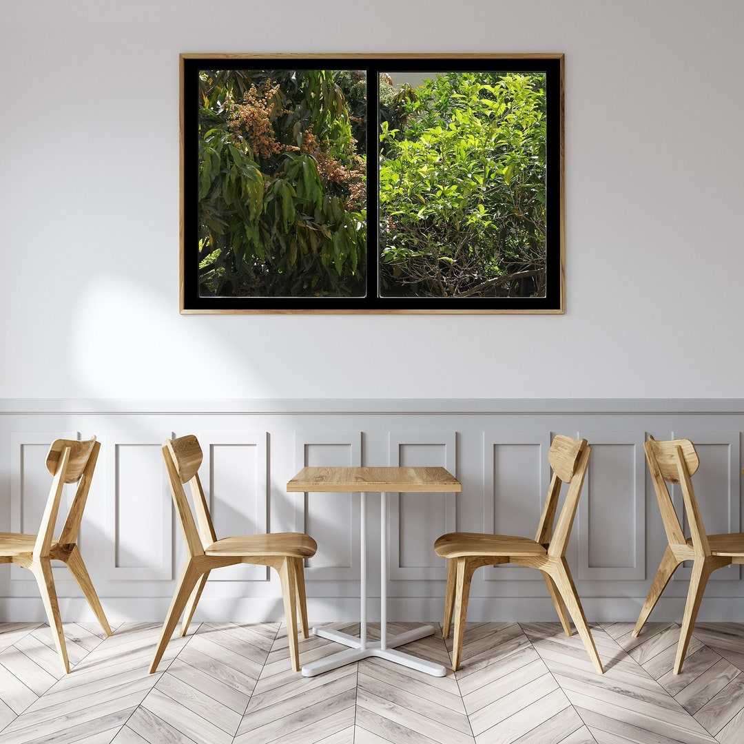 Window View Photo Print ~ Mango Tree and Orange Tree Picture Through ...