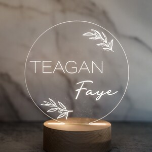 Personalized Night Light, Custom Night Light, Nursery Decor, Newborn Gift