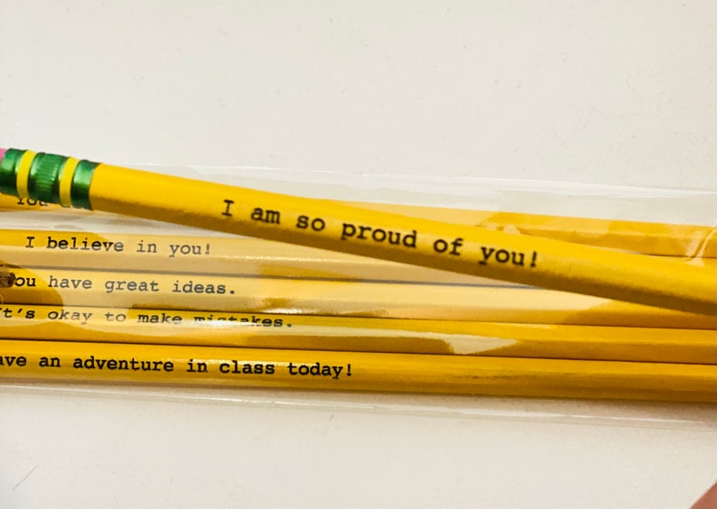 Motivational Pencils Kids Pencils Kids Birthday Gift image 0