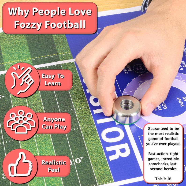 Fozzy Football Tabletop Football Board Game Base Set Etsy