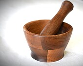 Mortar Pestle, Reclaimed wood pepper and spice grinder