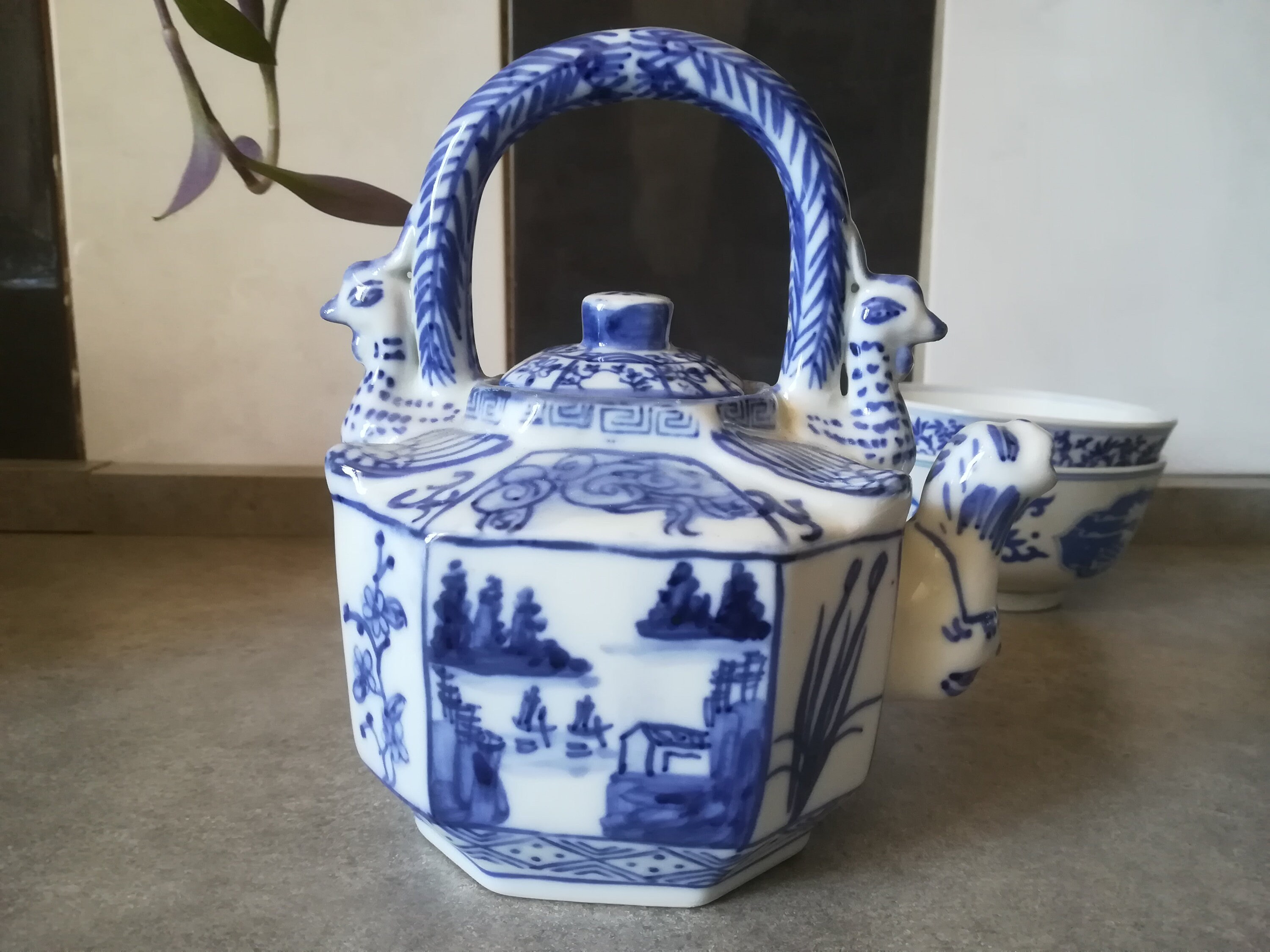 Chinese Tea Pot, Theière Chinoise Signée, Année 60,