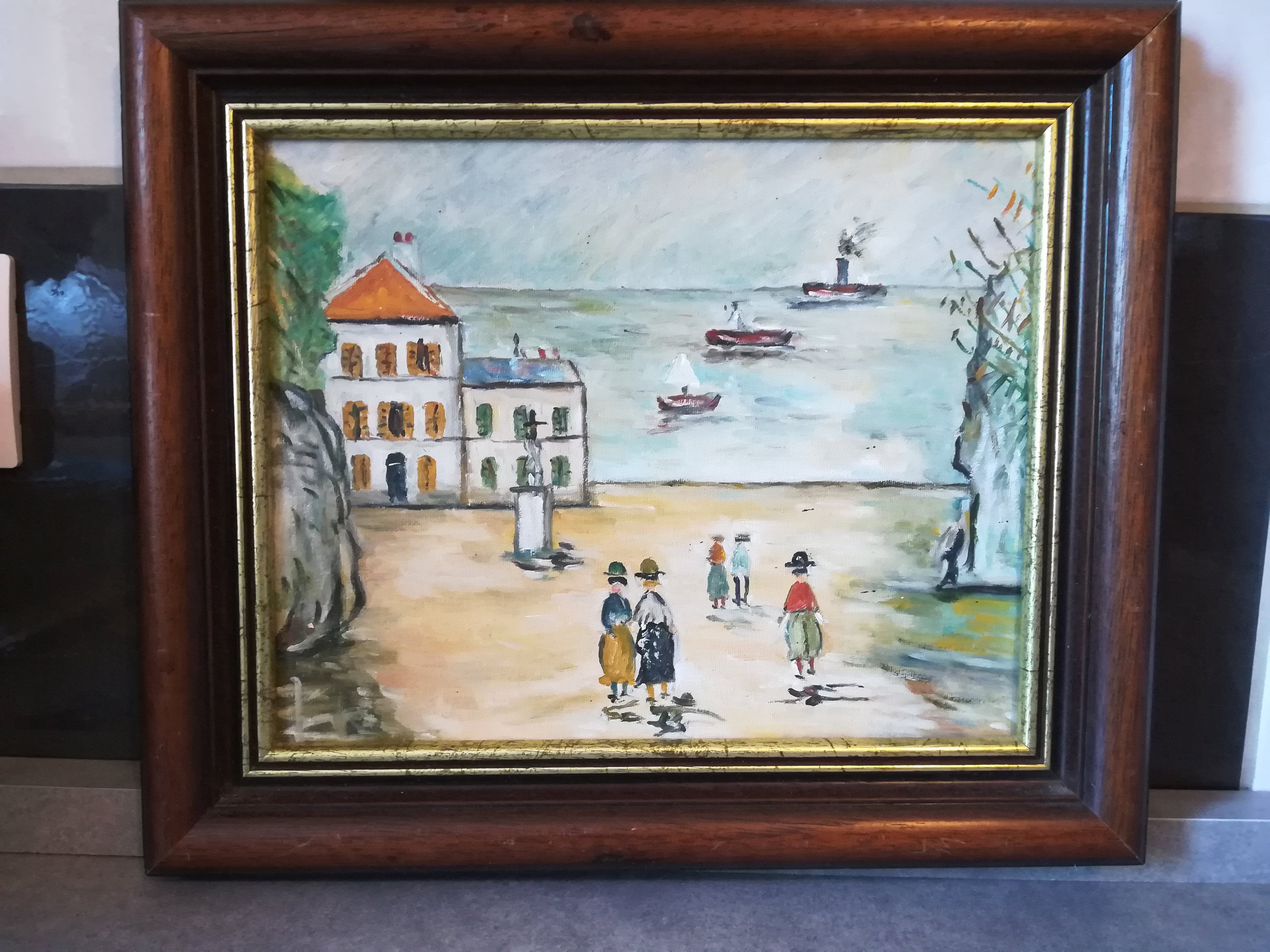 Painting, Peinture sur Toile, Paysage de Mer, 1960