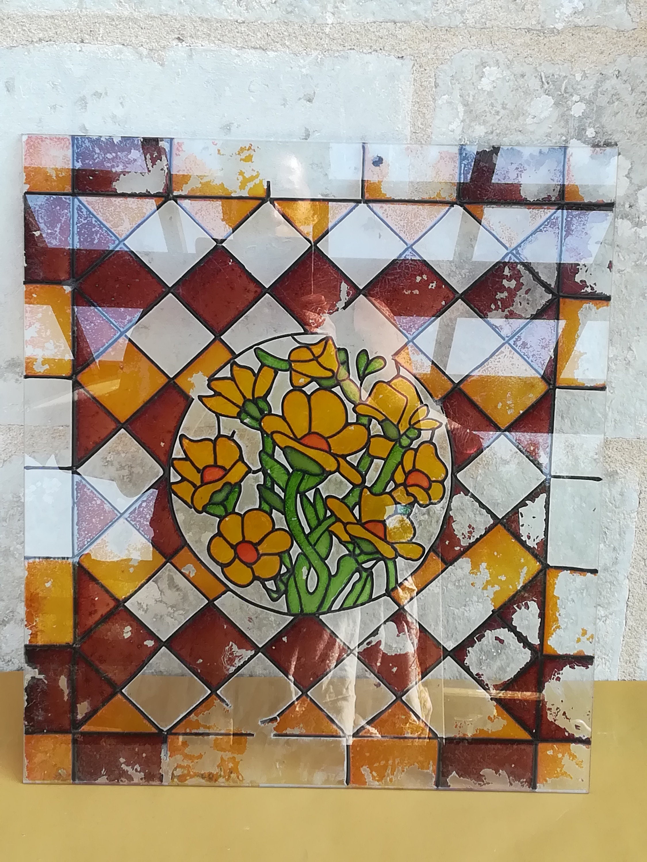 Stained Glass, Vitrail Style Art Nouveau,