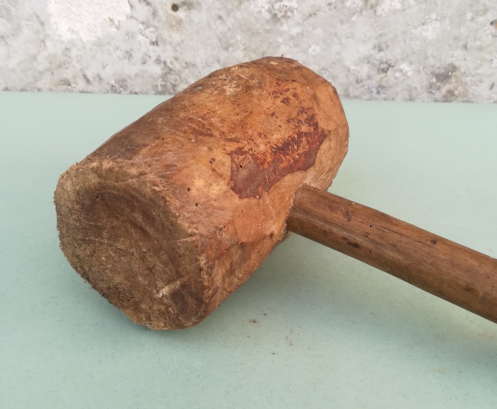 HANDMADE WOODEN MALLET handcut wooden malletvintage tool Etsy