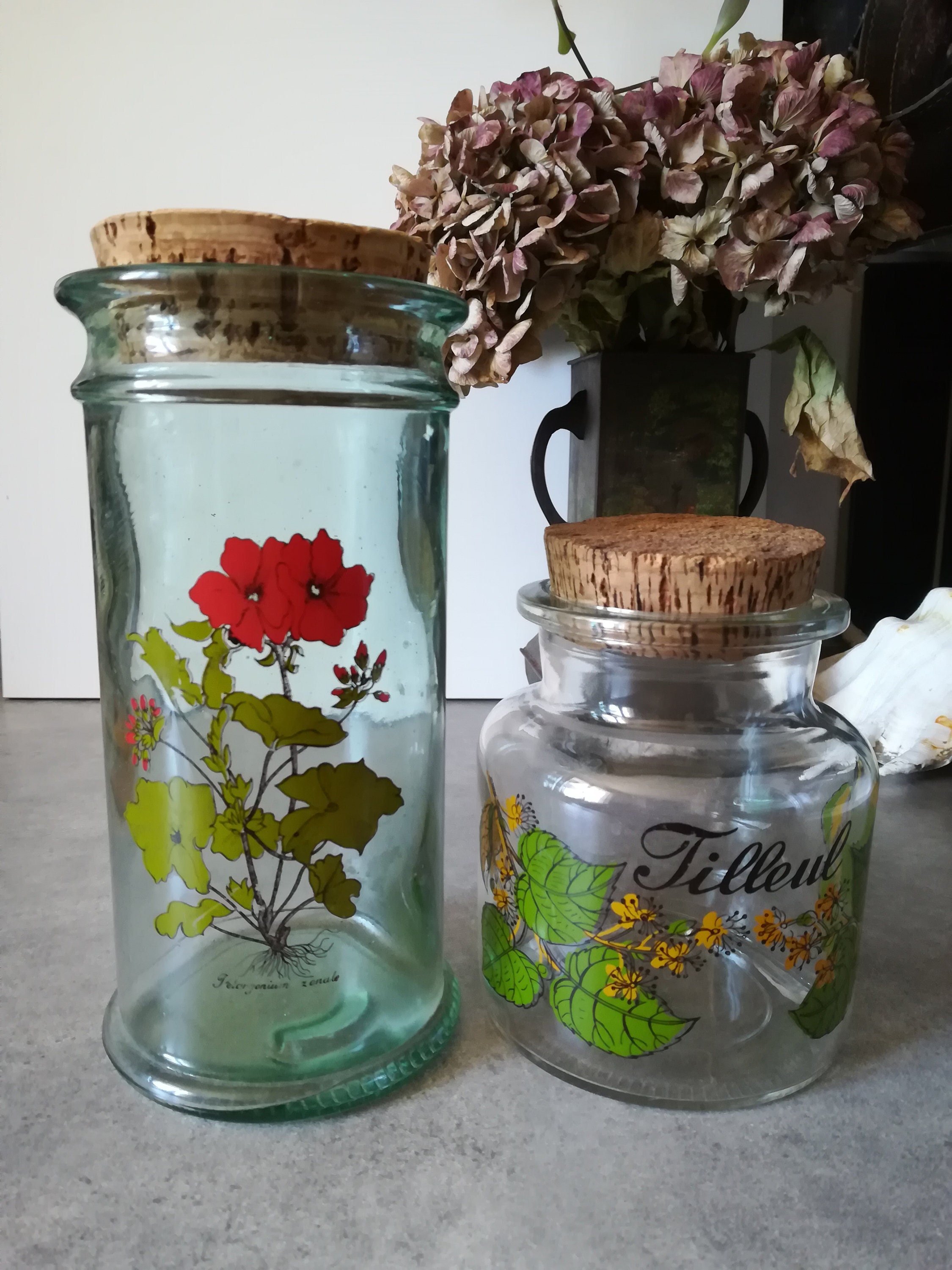 Herbal Tea Jar, Bocal A Tisane, Année 50/60