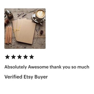 5-star review from Etsy buyer who says: Absolutely Awesome thank you so much.