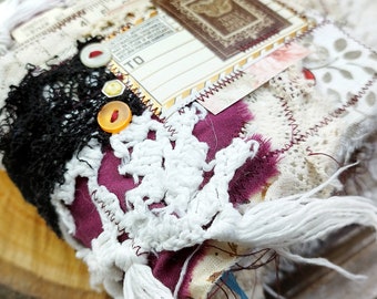 Basic Junk Journal Handmade Book Kit 6.5x5, Rustic Wedding