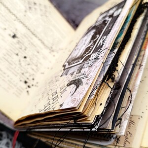 Satanic Journal Tarot Junk Journal Handmade, Satanic Goth Book, Witchy Dark Forest ...