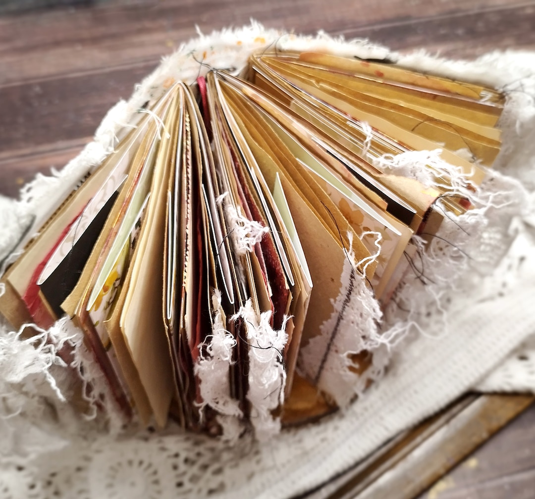 Junk Journal Handmade Books Kit 6x4, Floral Herb Cutecore Unique ...