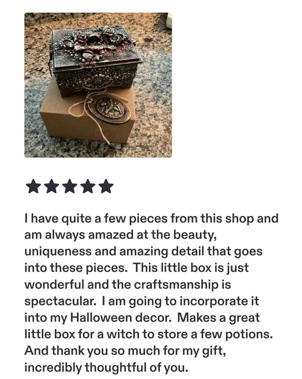Mystery Box, Small Mythical Trinket Jewelry Box, Miniature Casket
