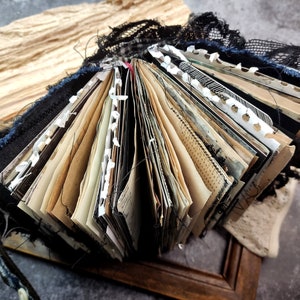 Tarot junk journal handmade, Witchy junk journal, Dark forest grimoire journal, gothic photo album, Scary witch diaries, Satanic goth book
