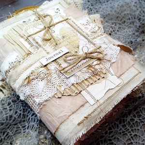 Personalized basic junk journal handmade book Kit with many pockets, Rustic guestbook alternativ, Incredible beautiful antique scrapbook