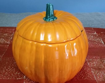 Ceramic Pumpkin candy container