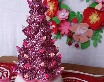 Valentines Glitter Ceramic Trees - Etsy Valentines Glitter Ceramic Trees - Etsy