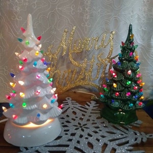 Slender Ceramic Christmas trees from original vintage molds