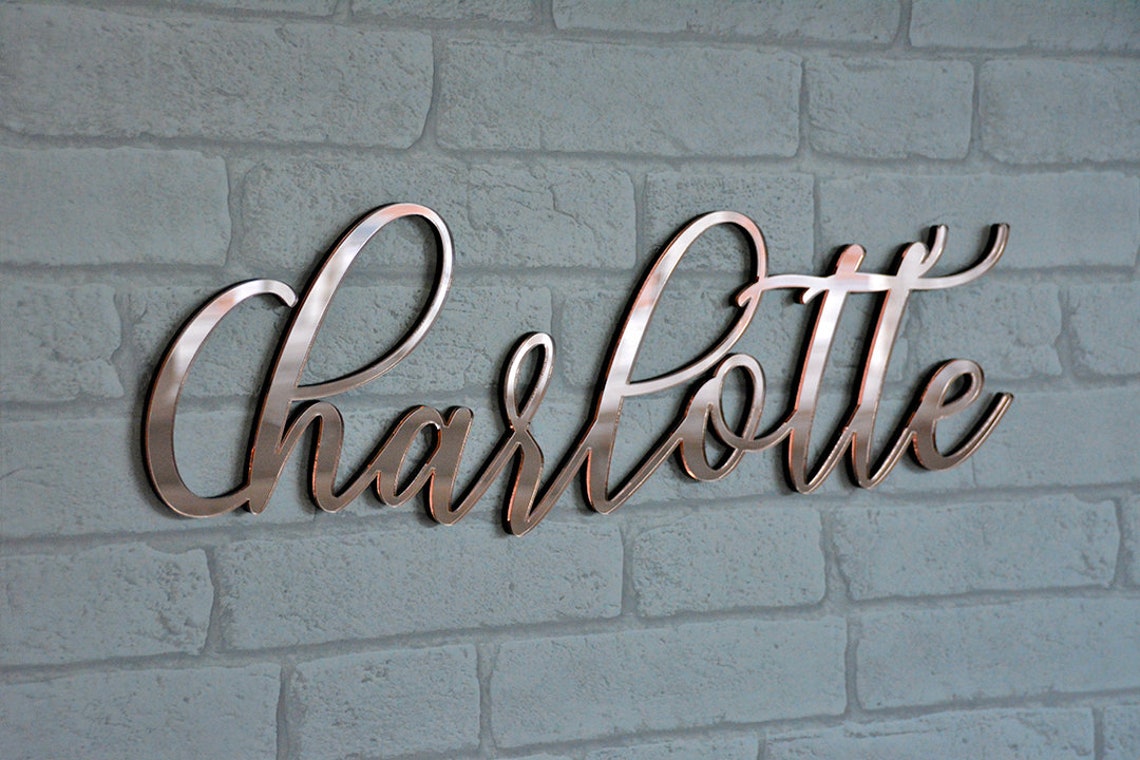 Personalised Script Wall Sign Etsy