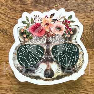 Trash panda Sticker, raccoon sticker, punny sticker, sticker, Laptop Sticker, Notebook sticker, water bottle sticker, phone case sticker
